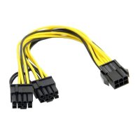     Female 6pin to 2 *8pin (6+2) Male