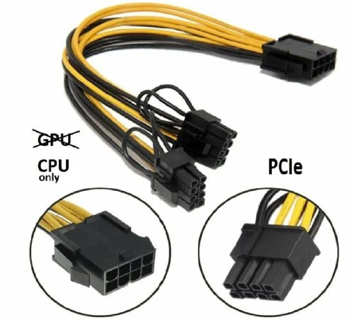     Female 8pin CPU to 2 *8pin Male Video