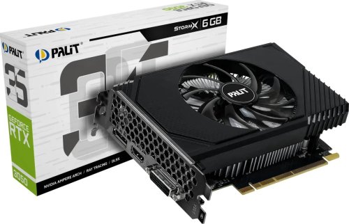  Palit NVIDIA GeForce RTX 3050 STORMX 6Gb, GDDR6, [ne63050018je-1070f]