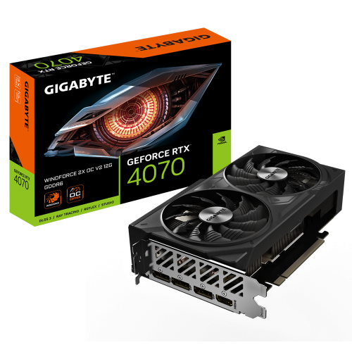  GIGABYTE GeForce RTX 4070 WINDFORCE 2X OC V2 12G [GV-N4070WF2OCV2-12GD] PCIe 4.0 12  GDDR6X, 192 , 3 x DisplayPort, HDMI, GPU 1920 