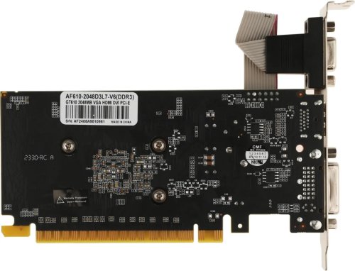 AFOX NVIDIA GeForce GT 610 AF610-2048D3L7-V6 2 GDDR3  D-Sub+DVI+HDMI  RTL