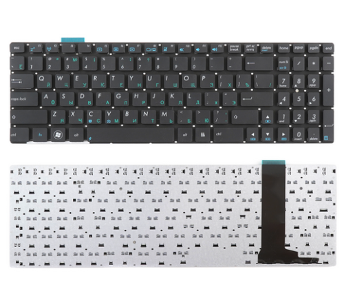 Клавиатура для ноутбука Asus N56 N56V N76 N76V N76VB N76VJ N76VM N76VZ G56 U500VZ N56VV N56VZ U500VZ U500 U500V N550 (rus черн. без рамки)