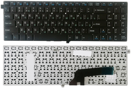 Клавиатура для ноутбука DNS Clevo W550 W550EU W550EU1 W550EU W550EUI MP-12C96SU-430W 6-80-W5500-281-1 черн ru