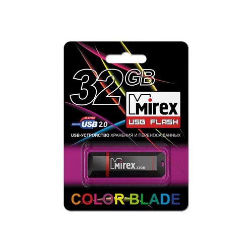 Флэш-накопитель 32Gb Mirex Knight Black (блистер)