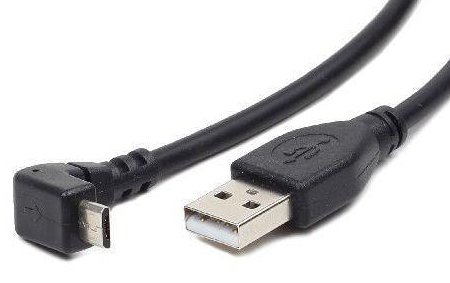 Кабель USB2.0 Pro Gembird CCP-mUSB2-AMBM90-6, AM/microBM, 5p 1.8м, угловой, черный