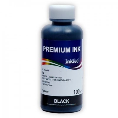 Чернила для HP H7064-100MB (Black-Pigment 178/178XL,920/920XL,655, 652/123) 100мл InkTec