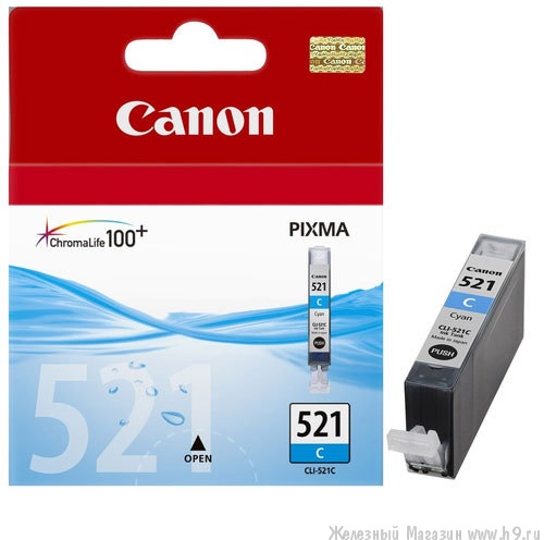 !Уценка (просрочен) Картридж Canon CLI-521C (голубой) Original