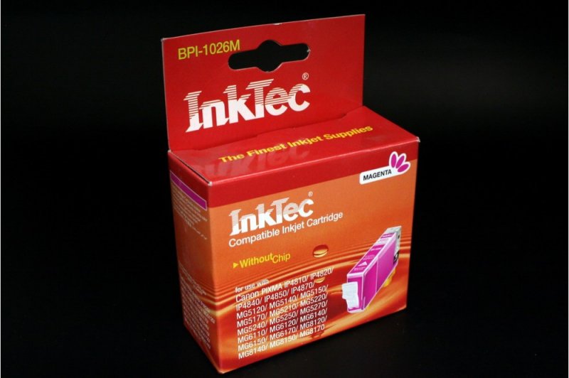 Картридж Canon BPI-1026M/iP4820/ iP4840/ iP4850/ iP4870/ MG6120/ MG6140/ MG6150/ MG6170/ MG8120/ MG8140/ MG8150/ MG8170(Without Chip), InkTec