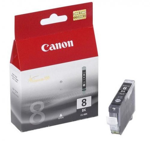 Картридж Canon (уценен просрочен) CLI-8 BK Black (черный) для Canon PIXMA iP4200, iP4300, iP4500, iP5200/R, P5300, iP6600D, iP6700D, Pixma Pro9000/Mark II, MP500, MP530, MP600/R, MP610, MP800/R, MP810, MP830, MX850, MP970, ресурс: 640 стр., 900 фото 10х15 см