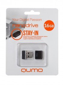 - 16Gb QUMO Nano Black [USB 2.0, ]