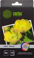 Набор фотобумаги Cactus CS-MixPack А6 (10х 15)  различной плотности и фактуры ( глянцевая, матовая, арт бумага, супер глянец, сатин, самоклеющаяся, магнитная бум
