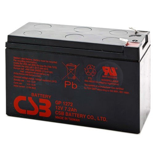 Аккумулятор CSB GP1272 F2 (12V / 7.2 Ah, lead-acid) 151x65x94 мм