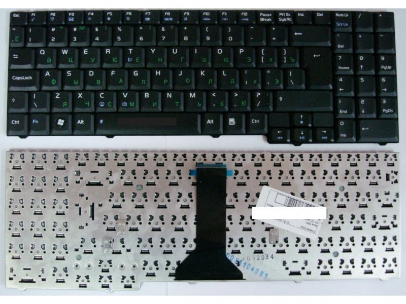 Клавиатура для ноутбука Asus M51 M51V M51E M51SN X55SR F7 F7E F7F (черн. rus) PN: 9J.N0B82.00R NSK-U400S 04GND91KRU10-1 0KN0-3K1UK03 9J.N0B82.00U