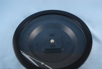 Часы пластиковые П1-6 под полиграфию, круглые D285мм цвет корпуса белый, цвет окантовки Черный