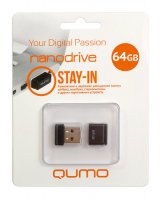 - 64Gb QUMO Nano Black [USB 2.0, ]
