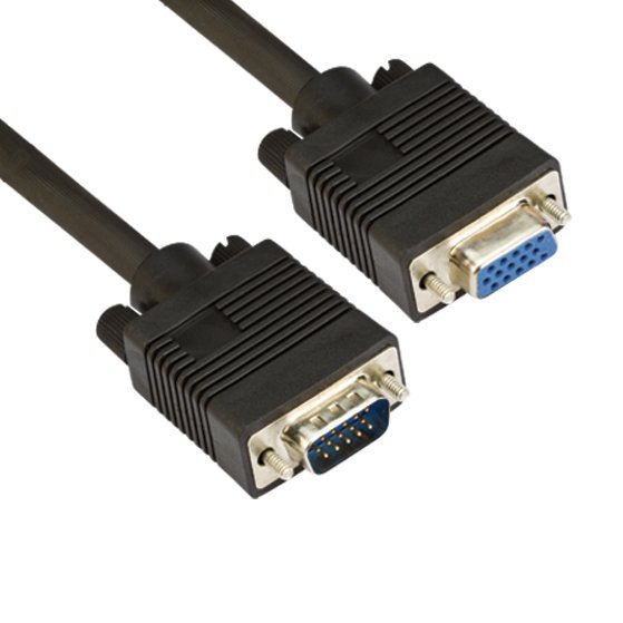 Кабель VCOM SVGA 15m/15f (удлинитель) 2 фильтра PRO 3м блистер