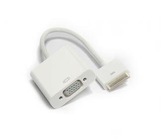 Кабель-переходник KRAULER для подключения iPhone, iPad, iPodTouch к VGA, длина 0.2м