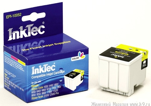 Картридж EPI-10052 для Epson Stylus Color 400/ 440/ 460/ 600/ 640/ 660/ 670/ 740/ 760/ 800/ 850/ 860/ 1160/ 1520,Stylus Scan 2500/ 2500 Pro, InkTec