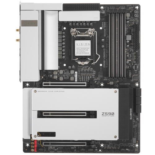 . GIGABYTE Z590 VISION D, LGA 1200, Intel Z590, 4xDDR4-3200 , 3xPCI-Ex16, 3xM.2, Standard-ATX