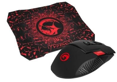 Комплект MARVO M355+G1: мышь игровая проводная, 9 кн + коврик для мыши, 287х244х3мм, черный