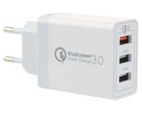 ������� ������� 220B - USB Qumo Quick Charge 3.0 3 USB (Charger 0019), 3 USB, 4.2A, 1 USB (QC 3.0, F