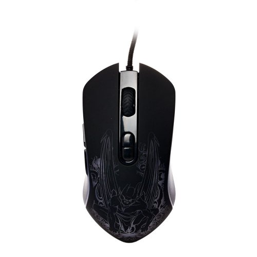 Мышь Qumo Gothic M51, проводная, оптическая, 7 кнопок, подсветка RGB running, 1200/1600/2400 dpi