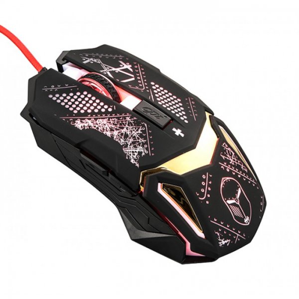 Мышь Qumo Helmet M31, проводная, оптическая, 1200/1600/2400/3200 dpi