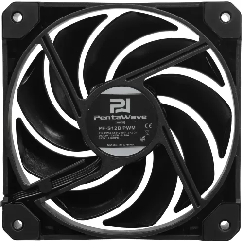 Вентилятор 120х120х25 PentaWave PF-S12B PWM [120 x 120 мм, 4 pin, 600-1950об/мин, 29.6 дБ, MHDB Вентилятор 120х120х25 PentaWave PF-S12B PWM [120 x 120 мм, 4 pin, 600-1950об/мин, 29.6 дБ, MHDB