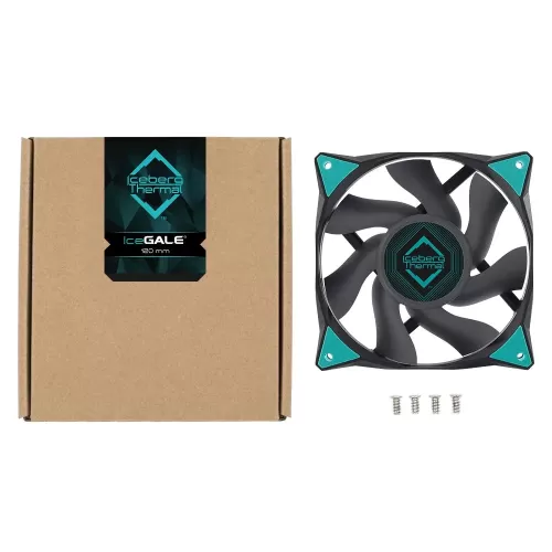 ���������� Iceberg Thermal IceGALE 120 Black, �������� �������� 500-1850 ��/����, 35dBa, 12V 0.20A