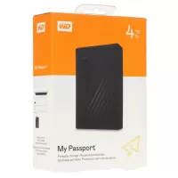 ������� ������� ���� 2,5  4Tb WD My Passport [WDBPKJ0040BBK-WESN] 2.5, USB 3.2 Gen 1 Type-A, �����