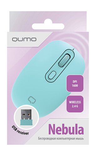 ���� Qumo Office Nebula Tiffany M116, 4 ����, ������������ 2.4G, USB ���� �������, 800/1200/1600 dpi