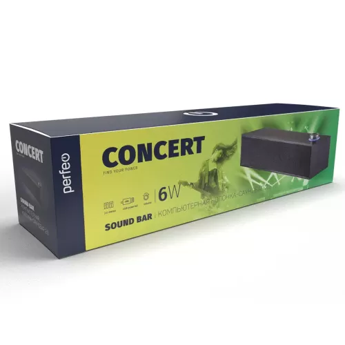 Колонка - саундбар Perfeo CONCERT мощность 6 Вт, USB, дерево, черный PF_A4436 Колонка - саундбар Perfeo CONCERT мощность 6 Вт, USB, дерево, черный PF_A4436