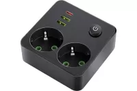 ������� ������ QUMO Power Block Light 4SPBARU (P-0008),  2 �������, 2500 ��, 10�,  2 USB-A � 1 Type-