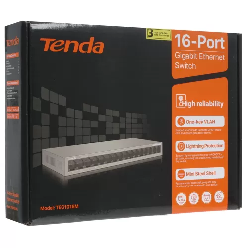 ���������� Tenda TEG1016M [������-16, �������������, 1000 ����/���, 100 ����/���]