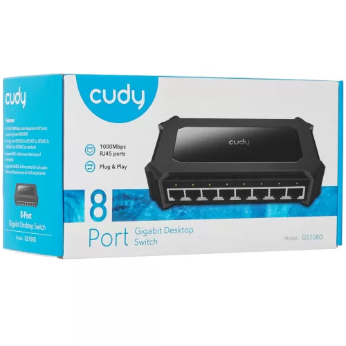 ���������� Cudy GS108D v4.0 [������-8, �������������, 1000 ����/���, 100 ����/���]
