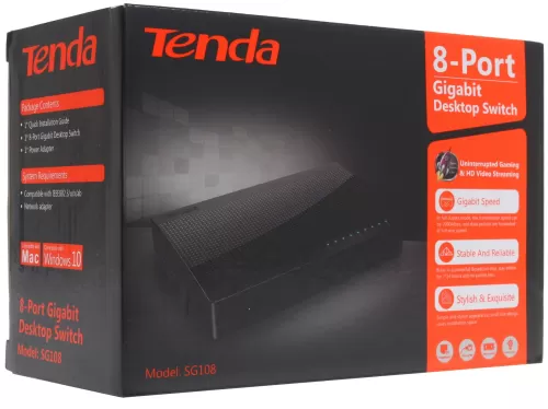 ���������� Tenda SG108 [������-8, �������������, 1000 ����/���, 100 ����/���]
