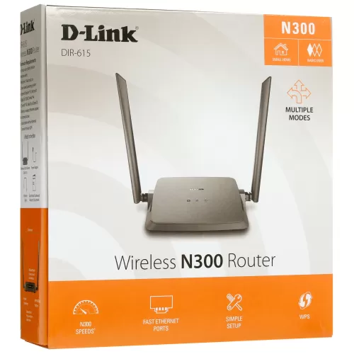 Беспроводной маршрутизатор D-Link DIR-615/Z1A (2.4 ГГц (802.11n) 2x5dBi, 4-х портовый до 100 Мбит/с Беспроводной маршрутизатор D-Link DIR-615/Z1A (2.4 ГГц (802.11n) 2x5dBi, 4-х портовый до 100 Мбит/с