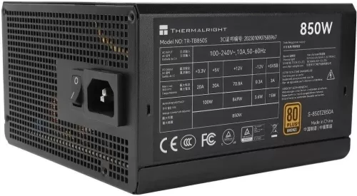 Блок питания 850W Thermalright TR-TB850S 80 Plus BRONZE 20+4 pin, 4+4 pin x1, 6+2 pin x2, 12+4 pin P Блок питания 850W Thermalright TR-TB850S 80 Plus BRONZE 20+4 pin, 4+4 pin x1, 6+2 pin x2, 12+4 pin P