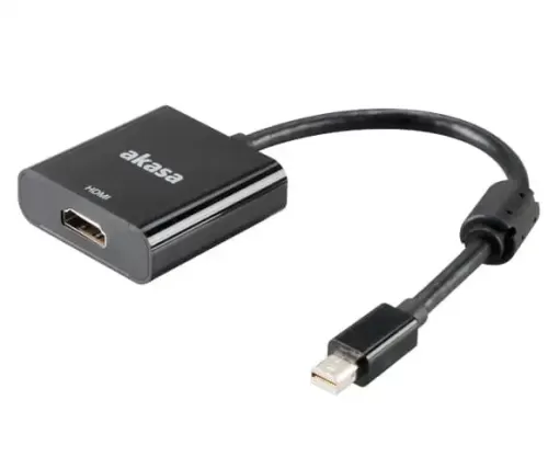 Переходник AKASA Mini DisplayPort to HDMI Active 4K*2K converter, 20cm, V1.2 AK-CBDP09-20BK