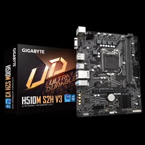 . GIGABYTE H510M S2H V3 (LGA 1200, Intel H470,  3200 ,mATX, M.2  1, Display Port  1, HDMI  1, VGA (D-Sub)  1,Gigabit Ethernet, Ret )