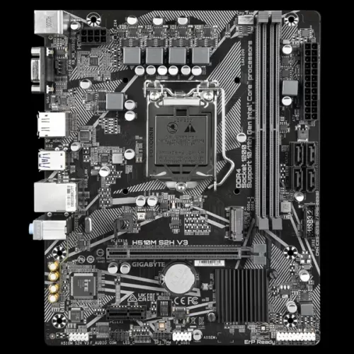 . GIGABYTE H510M S2H V3 (LGA 1200, Intel H470,  3200 ,mATX, M.2  1, Display Port  1, HDMI  1, VGA (D-Sub)  1,Gigabit Ethernet, Ret )