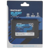 ������������� ���������� SSD 2.5 120GB Patriot Burst Elite [PBE120GS25SSDR] [SATA, ������ - 450 �����/���, ������ - 320 �����/���, 3D NAND, TBW - 50 ��]
