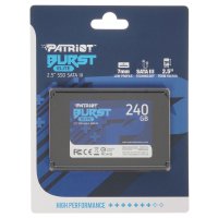 ������������� ���������� SSD 2.5 240GB Patriot Burst Elite [PBE240GS25SSDR] [SATA, ������ - 450 �����/���, ������ - 320 �����/���, 3D NAND, TBW - 100 ��]