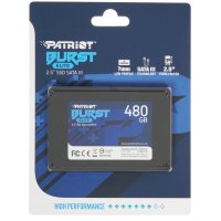 ������������� ���������� SSD 2.5 480GB Patriot Burst Elite [PBE480GS25SSDR] [SATA, ������ - 450 �����/���, ������ - 320 �����/���, 3D NAND, TBW - 200 ��]