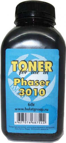 Тонер Xerox PHASER 3010/WC 3045 банка 60г БУЛАТ s-line